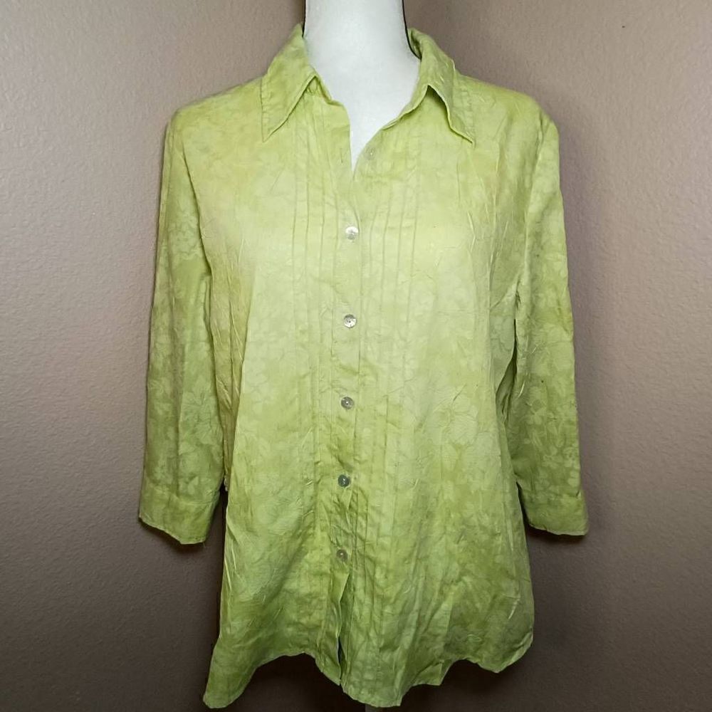 Susan Bristol button down blouse Size L